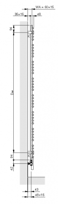 Настенный водный полотенцесушитель для ванной Zehnder Yucca Star лесенка YASC-120-050 50x108,8 см